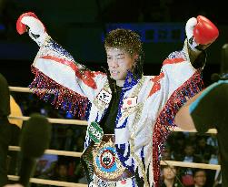 Tanaka wins 2nd title defense in 9th-round TKO