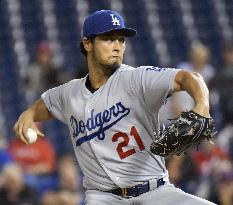 Baseball: Darvish in Dodgers-Phillies game