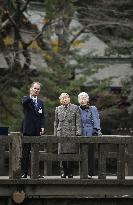 Japanese Emperor, Empress visit Tokyo park