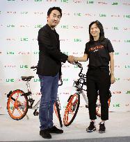 Line to start bike-sharing service in Japan with Chinese firm