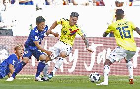 Football: Japan vs Colombia at World Cup