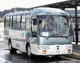 Autonomous bus test run in northeastern Japan