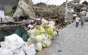 Aftermath of Typhoon Faxai in Chiba