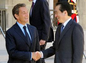 Kan, Sarkozy discuss nuclear safety ahead of G-8 summit