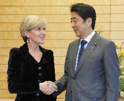 Australian FM Bishop meets with Japanese PM Abe