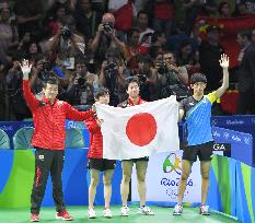 Olympics: Silver for Japanese table tennis trio