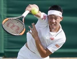 Tennis: Nishikori at Wimbledon