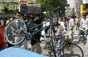 (1)New steps developed against bikes left around stations