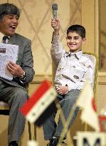 (3)Iraqi boy arrives in Japan for eye treatment