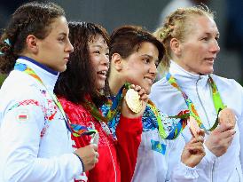 Olympics: Women's wrestling 63-kg medalists