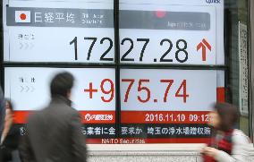 Tokyo stocks bounce back from Trump shock sell-off