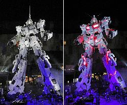 Gundam robot statue unveiled in Tokyo waterfront area
