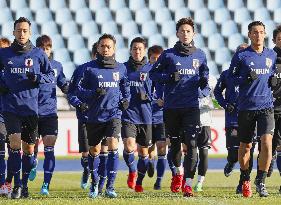 Soccer: Japan prepare for Brazil friendly