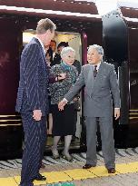 Emperor's trip to Tsukuba with Luxembourg grand duke