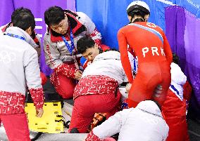 Olympics: N. Korean short track skater injured