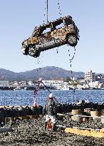 Tsunami-hit car found in northeastern Japan