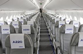 New Airbus A220 jetliner