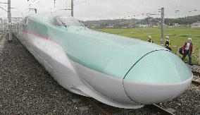 JR East puts new Shinkansen cars on press viewing