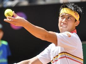 Tennis: Nishikori at Italian Open