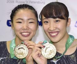 Trampoline: Japanese duo win women's synchro at world championships