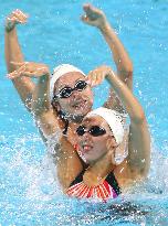 (1)Japan's sychronized swimmers practice in Athens