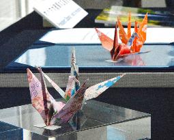 Hiroshima peace museum puts Obama's paper cranes on display