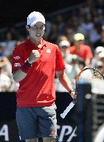 Nishikori beats Kuznetsov in Australian Open