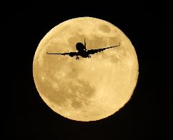 Strawberry Moon seen in Japan