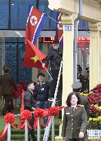 Kim Jong Un on way home