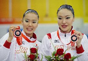 Japan's Suzuki and Harada win bronze in synchronized swimming