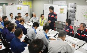 Recovery work on utility lines continues in Fukuoka