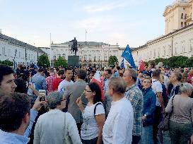 Protest against judicial reforms in Poland