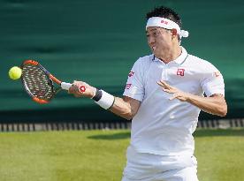 Tennis: Nishikori at Wimbledon