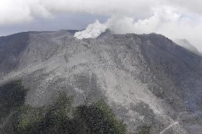 Volcanic eruption on Japanese island