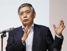 BOJ chief says "positive" impact of negative rate on economy emerging