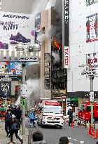 Fire in Tokyo's Shibuya