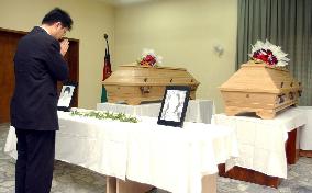 Farewell service held for 2 teachers slain in Afghanistan