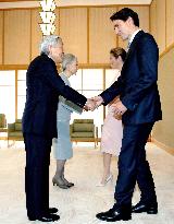 Emperor, empress meet with Canadian prime minister, wife