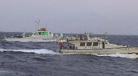 Taiwan group's ship cruising away from Senkaku Islands