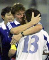 Troussier hugs Japan's national team captain