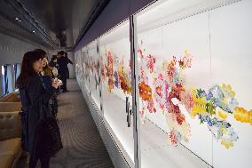Bullet train billed as "world's fastest art experience" unveiled