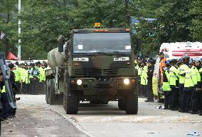 Rally against installation of THAAD interceptor launchers