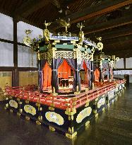 Throne for new emperor's accession ceremony