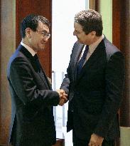 Japan Foreign Minister Kono and WTO chief Azevedo