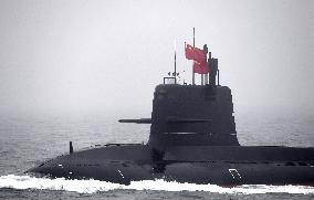 Chinese naval review off Qingdao