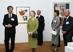 Empress Michiko visits Le Corbusier exhibition
