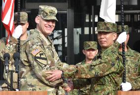 CORRECTED: Opening ceremony for joint Japan-U.S. forces exercise