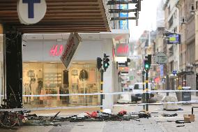 4 die as truck slams into Stockholm store in suspected terror attack