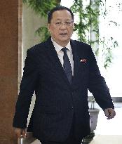 CORRECTED: N. Korea foreign minister returns to Pyongyang
