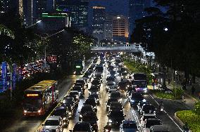 Traffic jam in Jakarta
